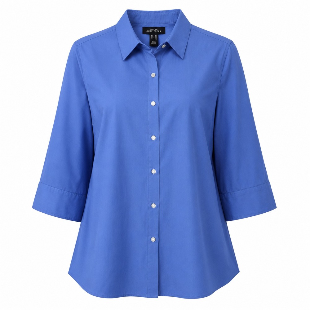 Lands End Quiet Luxury Button Shirt Womens 26W Office Siren Classiccore Preppy